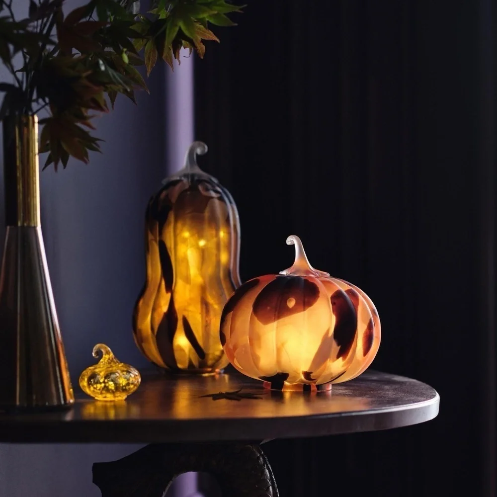 NWT Anthropologie Cheena Mini Decorative Glass Pumpkin - Picture 2 of 3